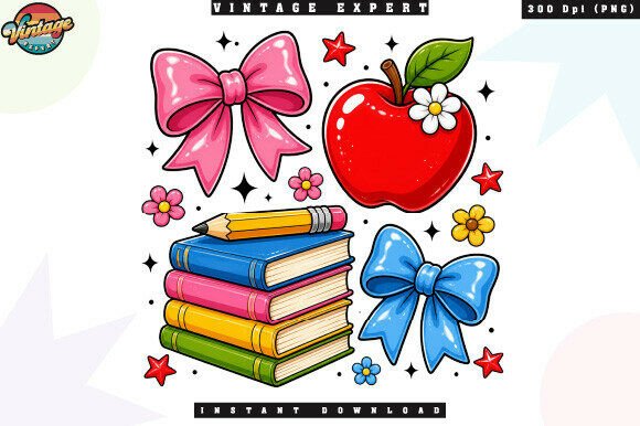 Designing with Cute School Supplies Clipart PNG: A Guide to Coquette Classroom Aesthetics