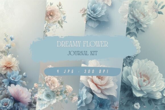 Dreamy Flower Journal Kit, Wallpaper: Strategic Applications for Creative Planning and Branding