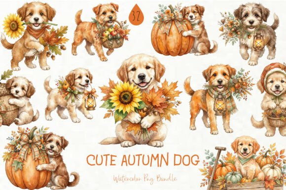 Evaluating Cute Autumn Dog Clipart for Seasonal DIY Projects