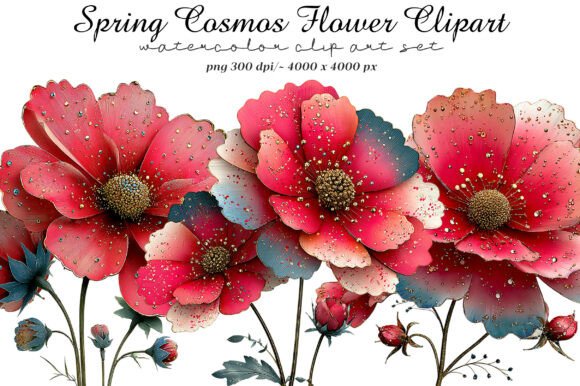 Evaluating Spring Cosmos Flower Clipart for Creative Projects