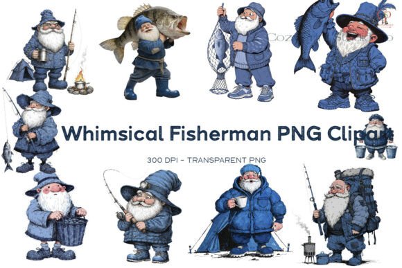 Evaluating the Whimsical Fisherman PNG Clipart Bundle for Creative Projects