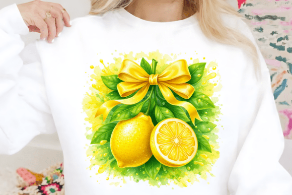 Fresh Lemon Fruit Clipart with Bow PNG: A Guide to Summer Design Assets