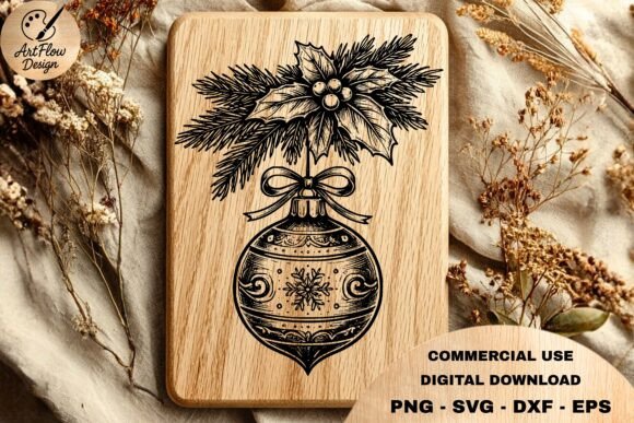 Holly Ornament Pine SVG: A Versatile Design for Festive Crafts and Projects