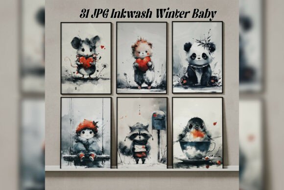 Inkwash Winter Baby Animals: A Cozy Creative Companion for Winter-Inspired Designs