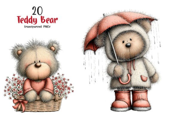 Teddy Bear Nursery Clipart for Creative Projects