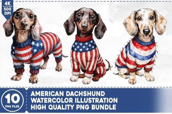 Unlocking Creativity with the American Dachshund Watercolor Bundle