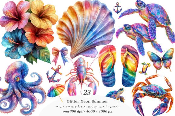 Vintage Summer Stamp Sublimation Clipart Guide
