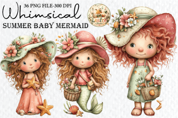Whimsical Summer Baby Mermaid Clipart: Strategic Applications for Creative Commerce