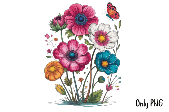 Whimsical Summer Flowers Clipart Guide